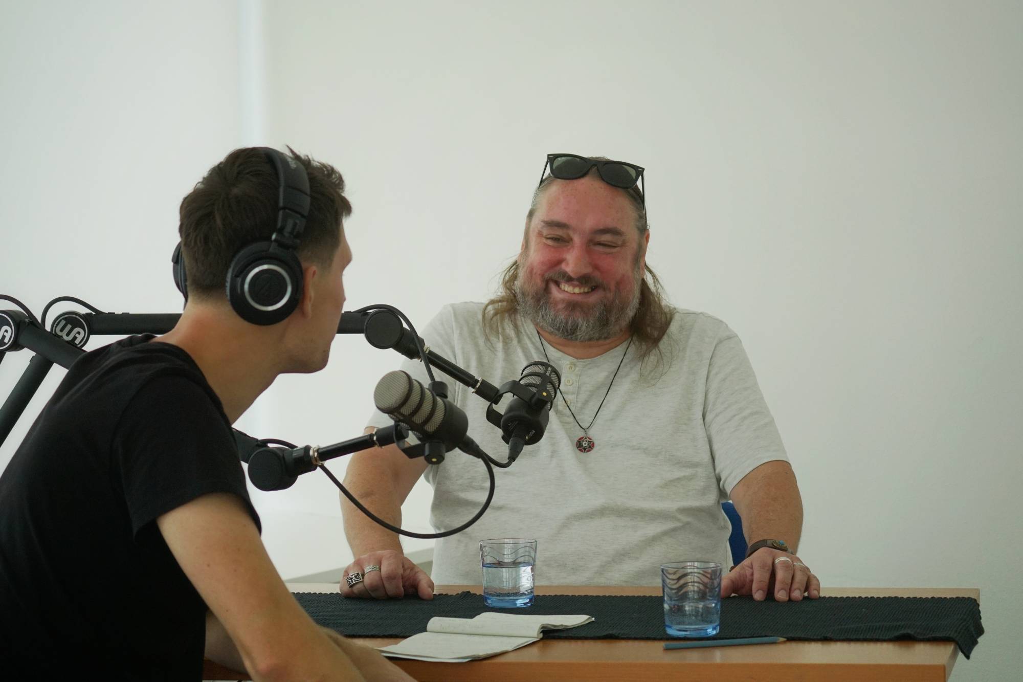 Vít Roleček a Jiří Sedláček, Podcast Národního divadla Moravskoslezského. Foto: Miroslav Bláha