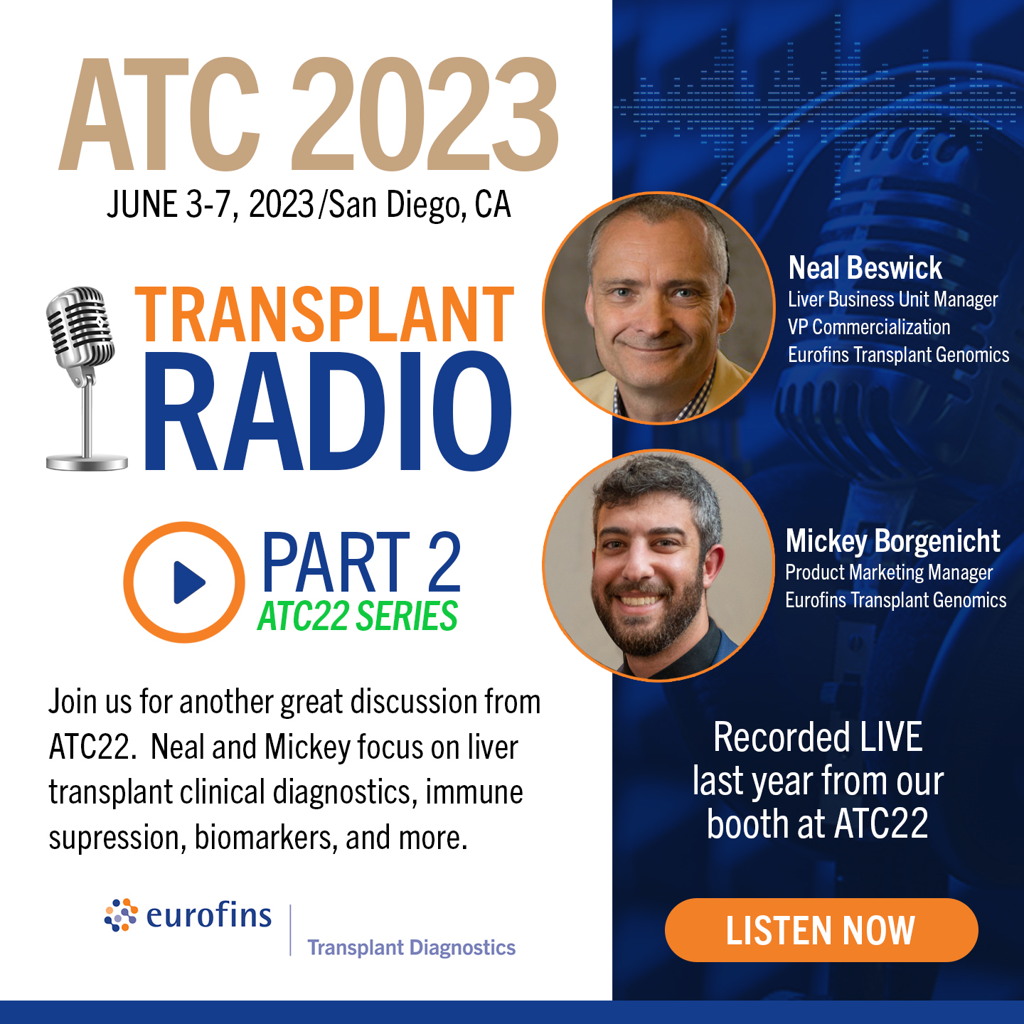 Transplant Radio Interview from ATC American Transplant Congress