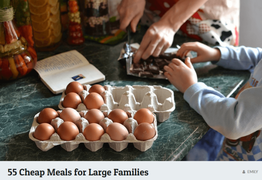 Cheap Meals for Large Families