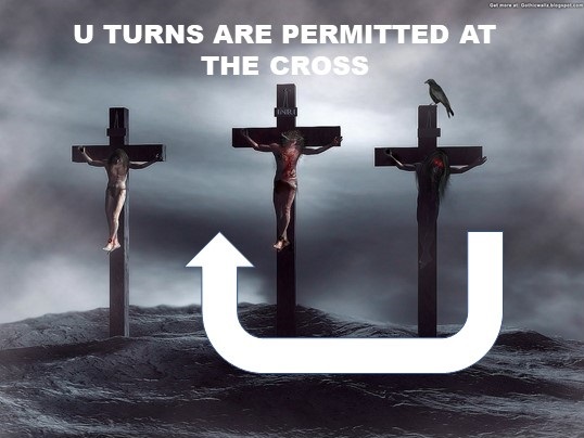 U_TURNS_ARE_PERMITTED_AT_THE_CROSS_B_W_IMAGEa...
