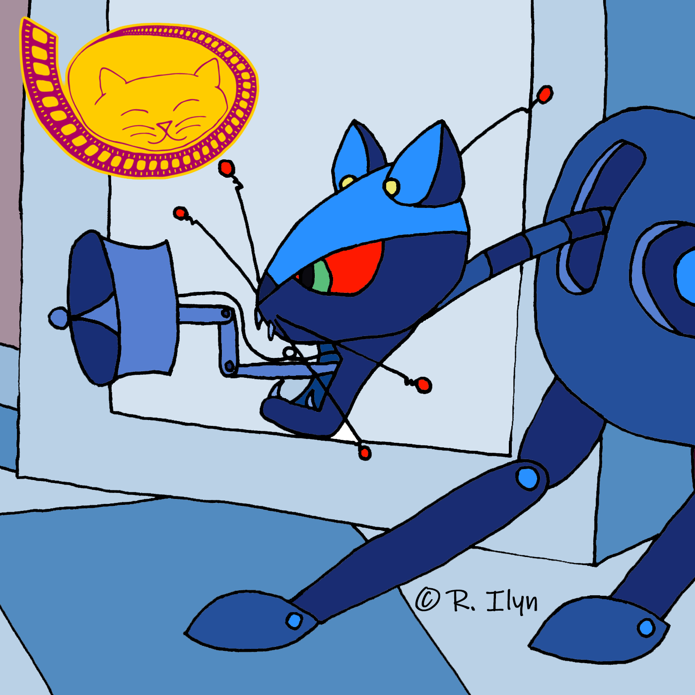 Illustration of Robocat from the movie Stay Tuned
