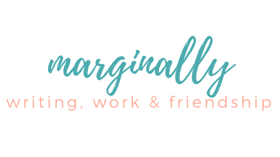 Marginally | a podcast about writing, work, and friendship header image 1