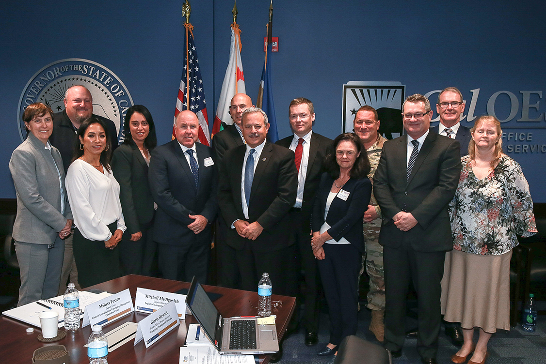 Group photo of Australian Delegation at Cal OES HQ
