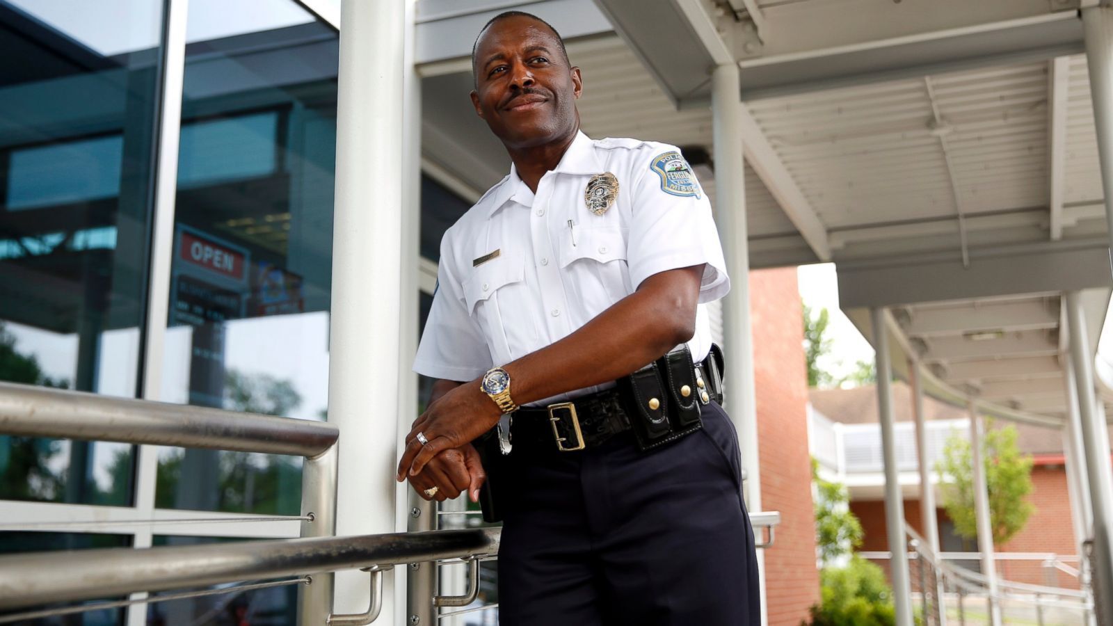 Police Chief Delrish Moss at Ferguson Police Department