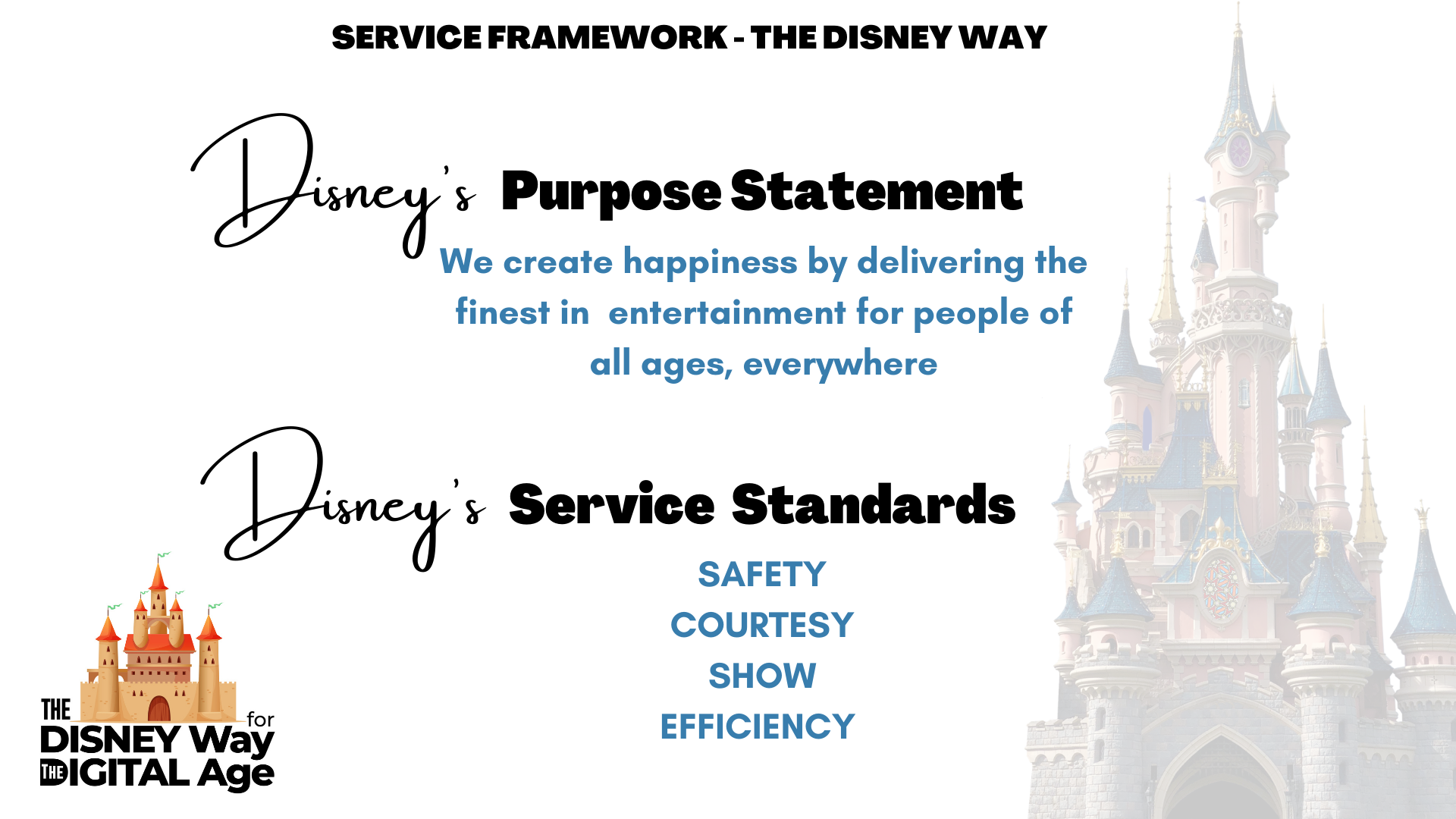 Disneys Purpose Statement and Service Standards